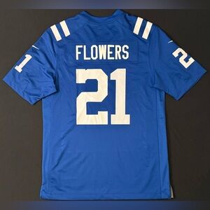 Rare Nike Dallis Flowers Indianapolis Colts #21 Home Blue Game Jersey Men’s M